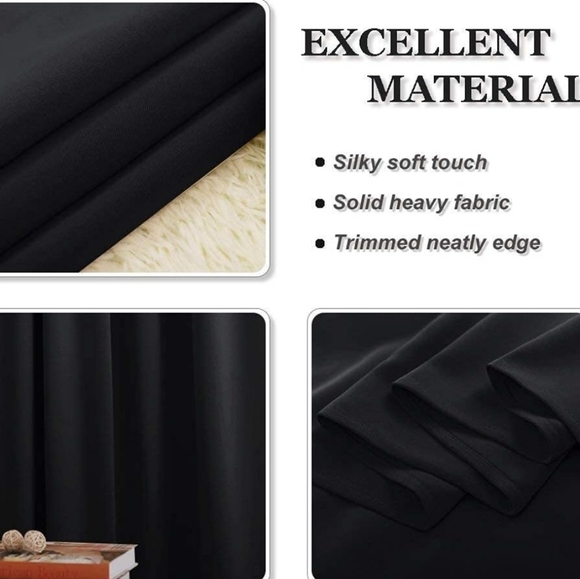 Pony Dance Blackout Curtains - Black - 42W by 45L - Picture 3 of 6